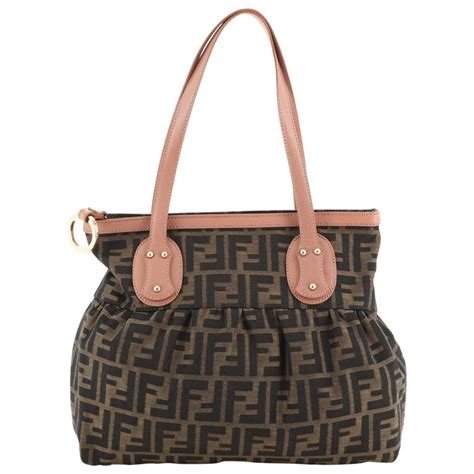 fendi zucca pleated medium shopper